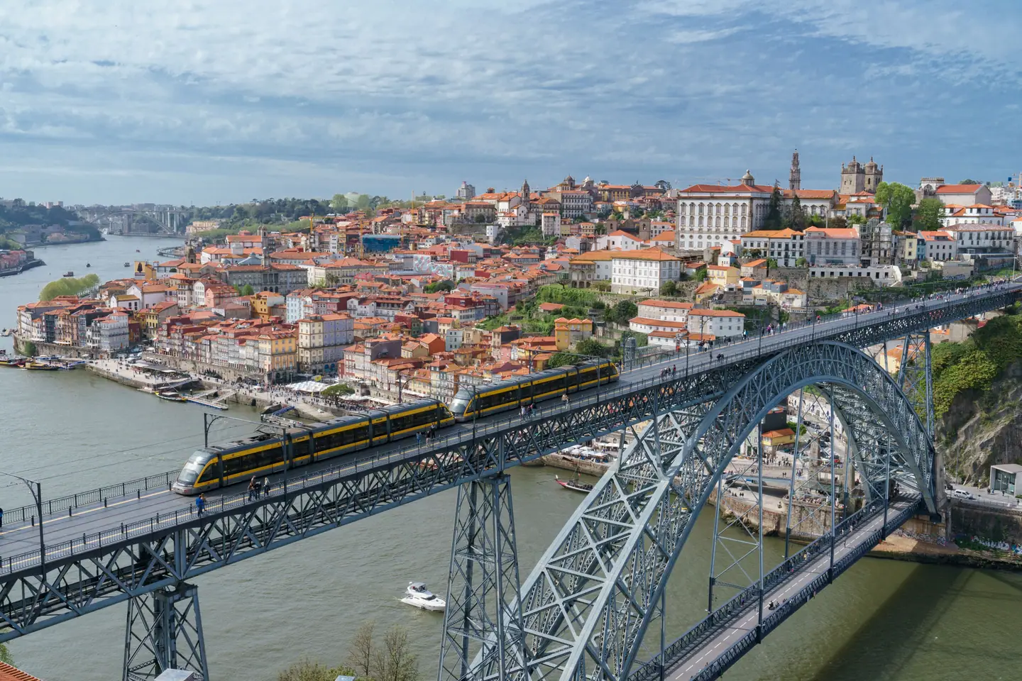 Porto's old town and the Dom Luís I bridge over the Douro